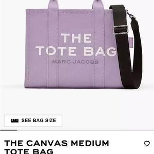 Marc Jacobs Lavender Canvas Tote Bag